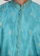 Rama Blue Raw Silk Kurta Pajama