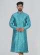 Rama Blue Raw Silk Kurta Pajama