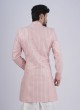 Silk Indowestern For Wedding In Pink Color