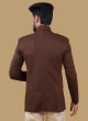 Brown Imported Fabric Blazer For Party