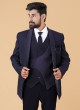 Navy Blue Tuxedo Suit In Imported Fabric