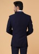 Navy Blue Tuxedo Suit In Imported Fabric