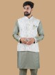 Festive Wear Thread Embroidered Nehru Jacket Set