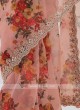 Organza Saree In Peach