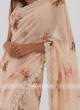 Chiffon Saree In Cream Color