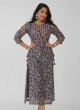 Printed Grey Color Kurti