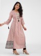 Printed Peach Color Kurti