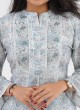 Printed Sky Blue Color Kurti