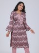 Printed Pink Color Kurti Set