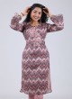 Printed Pink Color Kurti Set