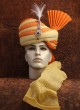 Orange And Golden Cotton Zari Turban