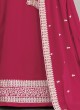 Zari Embroidered Anarkali Suit In Mulberry Pink Color