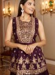 Peplum Style Wine Color Lehenga Choli