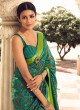 Rama Green art Dola Silk Saree