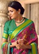 Rani Color Art Dola Silk Saree With Rama Green Blouse