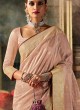 Art Raw Silk Traditional Saree In Peach Puff Color