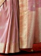 New pattern Light Pink Color Art Raw Silk Saree