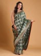 Green Saree In Banarasi Silk