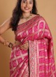 Traditional Rani Color Banarasi Silk Saree