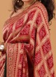 Traditional Banarasi Silk Saree In Maroon Color