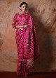 Designer Pink Bandhani Saree