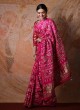 Designer Pink Bandhani Saree