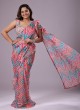 Beautiful Organza Ruffle Saree With Designer Blouse