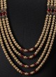 Golden Cream Pearl Mala For Groom