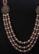 Wedding Wear Mala In Pink And Golden Color
