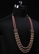 Wedding Wear Mala In Pink And Golden Color