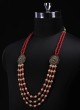 Red and Golden Mala For Dulha