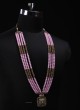 Baby Pink Four Layerd Mala For Groom