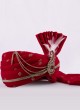 Dulha Turban For Wedding In Red Velvet