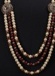 Dulha Wear Mala For Maroon And Cream