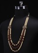 Dulha Wear Mala For Maroon And Cream