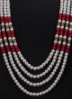 White Color Pearl Mala For Wedding