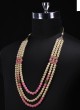 Pink and Cream Three Layerd Mala