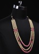 Pink and Cream Three Layerd Mala