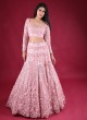 Designer Net Lehenga Choli In Baby Pink Color