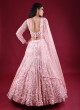 Designer Net Lehenga Choli In Baby Pink Color