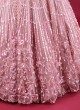 Designer Net Lehenga Choli In Baby Pink Color