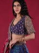 Silk Lehenga Choli In Navy Blue Color