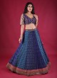 Silk Lehenga Choli In Navy Blue Color