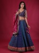 Silk Lehenga Choli In Navy Blue Color