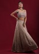 Sequins Work Beige Color Net Lehenga Choli