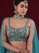 Wedding Wear Rama Blue Color Lehenga Choli