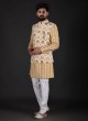 Wedding Wear Printed Nehru Jacket Set