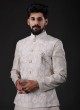 Festive Wear Nehru Jacket Set With Thread Work