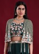 Designer Bottle Green Color Jacket Style Lehenga Choli