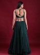 Designer Bottle Green Color Jacket Style Lehenga Choli